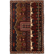 Handmade Picture Area Rug  3' 0" x 4' 9" - No. AL10007