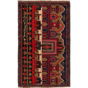 Handmade Picture Area Rug  2' 11" x 4' 10" - No. AL86832