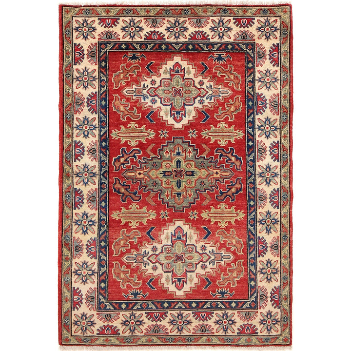 Red Kazak Rug 3' 5" x 4' 10" - No. AL27387