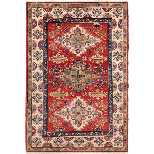 Red Kazak Rug 3' 5" x 4' 10" - No. AL27387