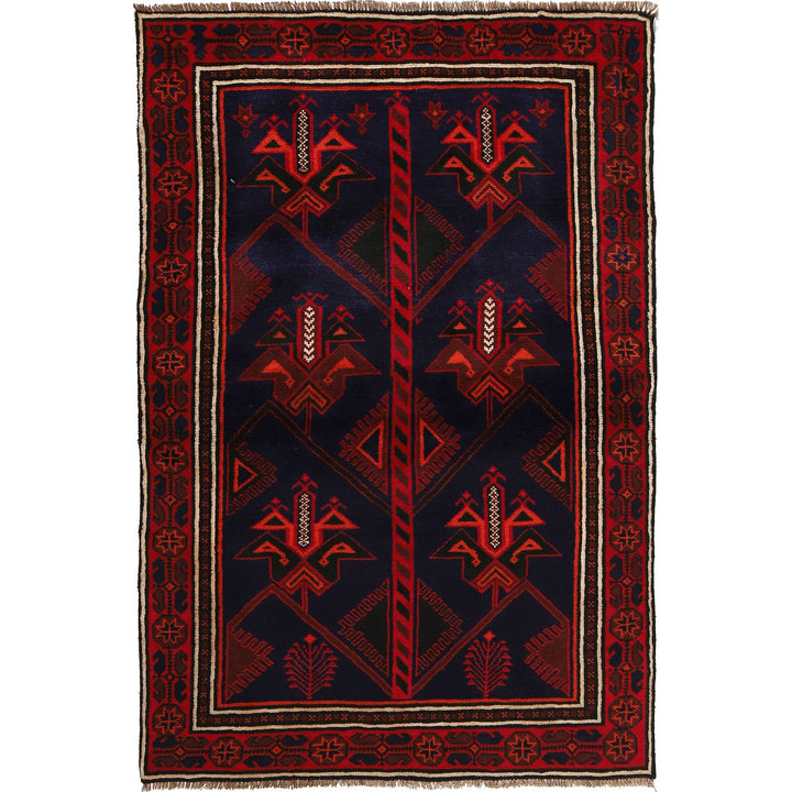 Traditional Baloch Rug 4' 2" x 6' 5" - No. AL61981