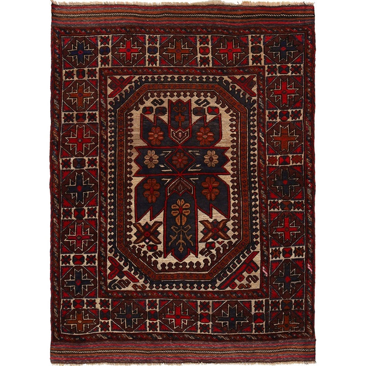 Handmade Barjista Kilim Rug 4' 7" x 6' 2" - No. AL32495