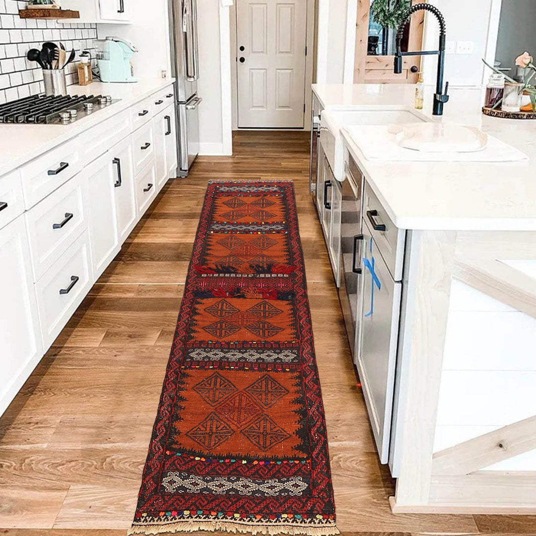 Hand Knotted Sufra Kilem Runner 2' 0" x 6' 6" - No. AL28169