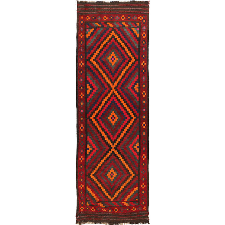 Afghan Vintage Kilim Runner 3' 5" x 11' 5" - No. AL78069