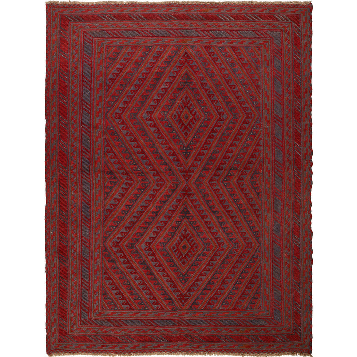 Handmade Wool Mushwani Rug 6' 7" x 8' 8" - No. AL37211