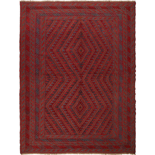 Handmade Wool Mushwani Rug 6' 7" x 8' 8" - No. AL37211
