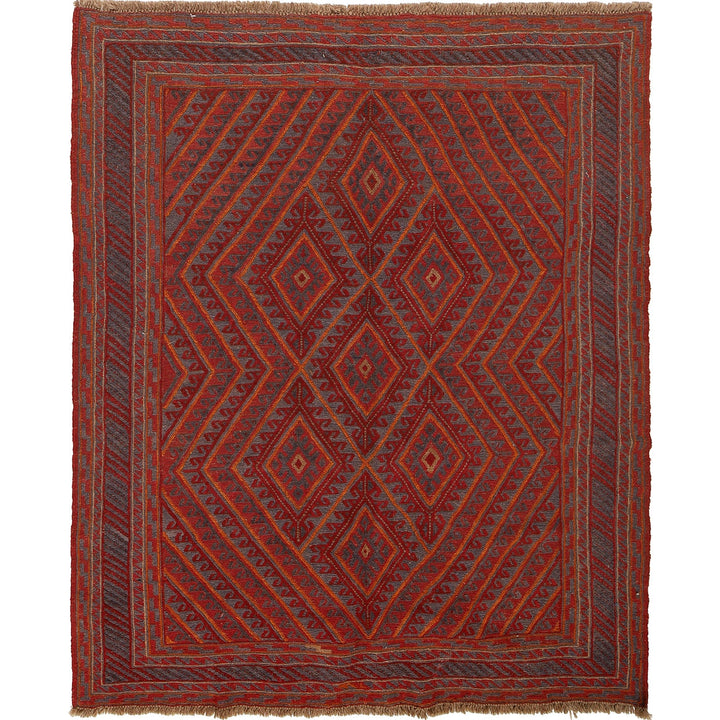 Handmade Wool Mushwani Rug 5' 0" x 6' 0" - No. AL87713