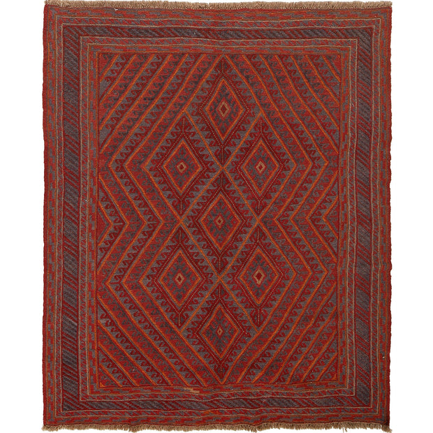 Handmade Wool Mushwani Rug 5' 0" x 6' 0" - No. AL87713