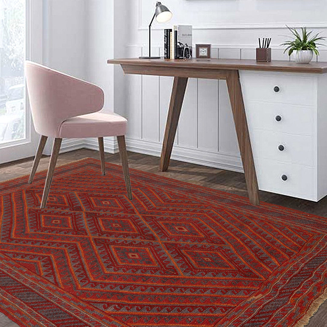 Handmade Wool Mushwani Rug 5' 0" x 6' 0" - No. AL87713