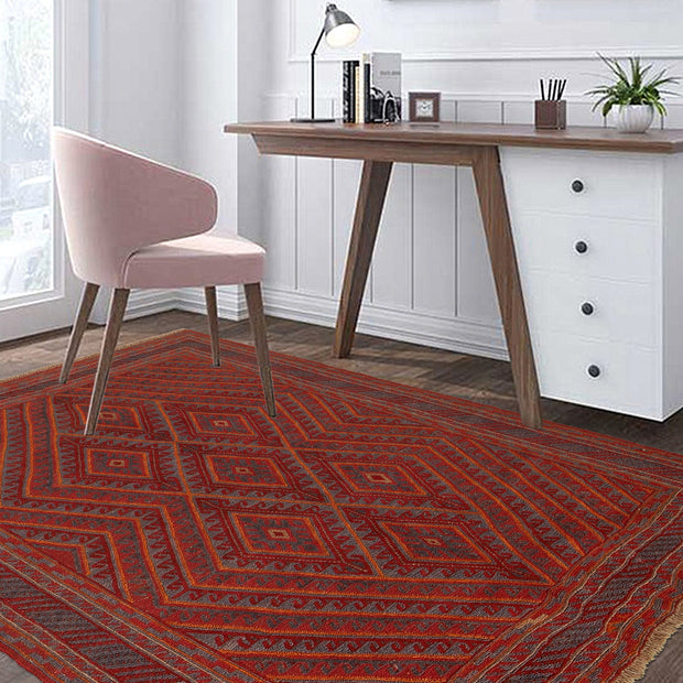 Handmade Wool Mushwani Rug 5' 0" x 6' 0" - No. AL87713