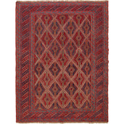 Red Mashwani Area Rug 4' 9" x 6' 3" - No. AL19010