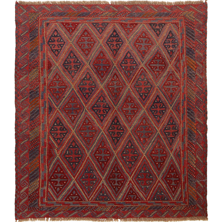 Red Mashwani Area Rug 3' 11" x 4' 0" - No. AL55154