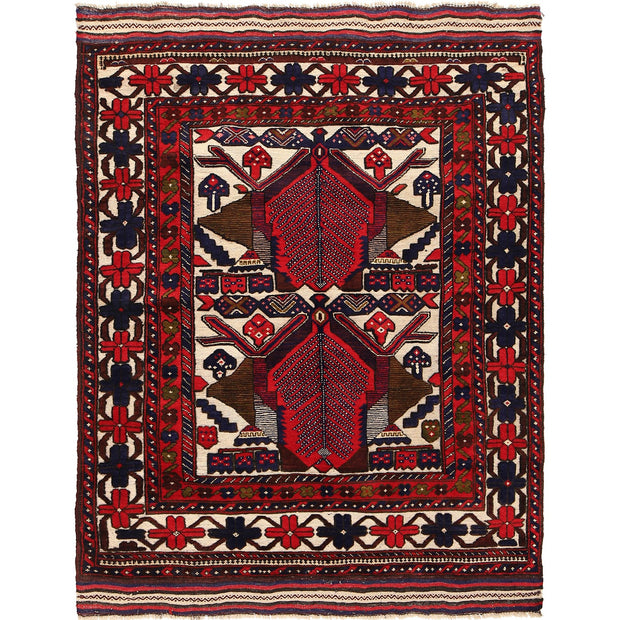 Handmade Barjista Kilim Rug 4' 6" x 6' 0" - No. AL60271