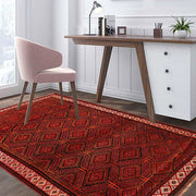 Red Color Baluchi Rug 4' 6" x 7' 5" - No. AL74212