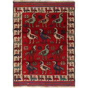 Hand Knotted Birds Pictorial Area Rug 4' 4" x 6' 2" - No. AL99825
