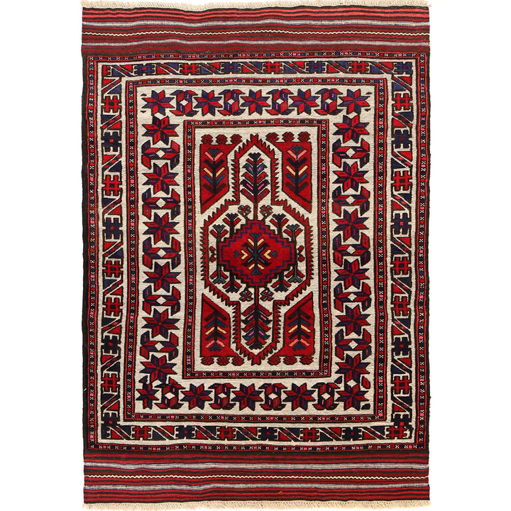 Handmade Barjista Kilim Rug 4' 2" x 6' 1" - No. AL83171