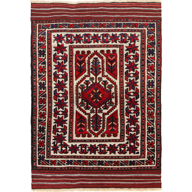 Handmade Barjista Kilim Rug 4' 2" x 6' 1" - No. AL83171