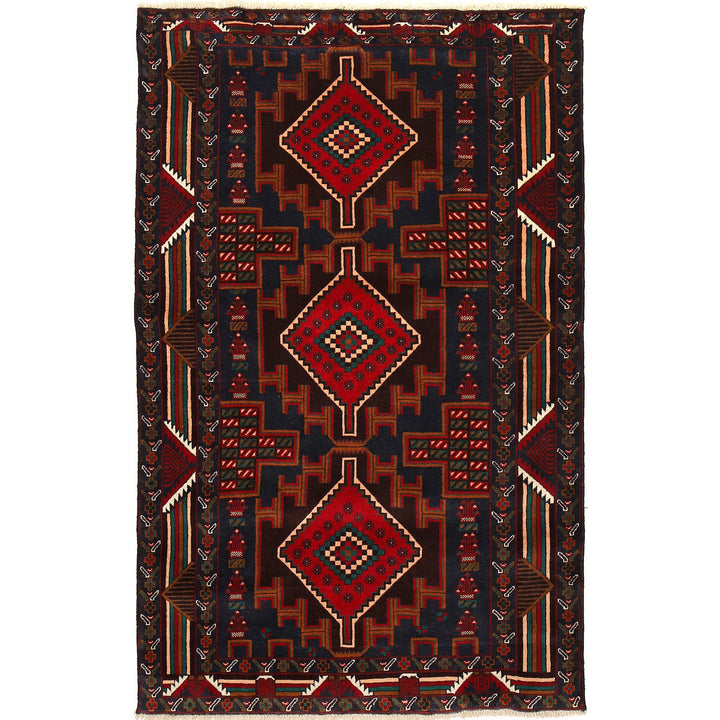 Traditional Baloch Rug 3' 10" x 6' 3" - No. AL57335
