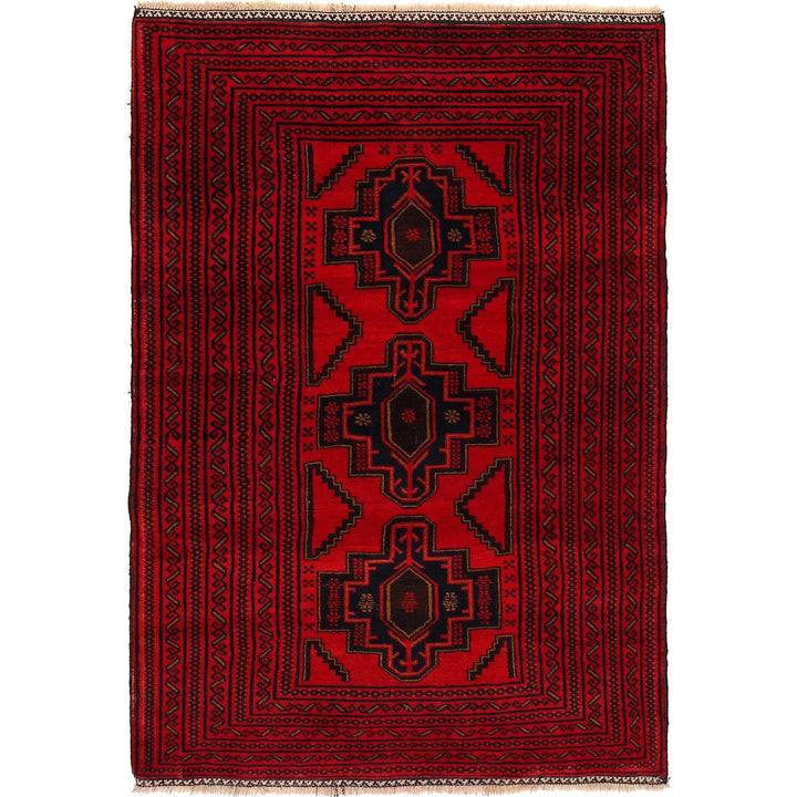 Traditional Baloch Rug 4' 1" x 6' 1" - No. AL61467