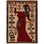 Handmade Picture Area Rug 2' 9" x 3' 10" - No. AL76686