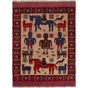Hand Made Animal Pictorial Area Carpet 4' 6" x 6' 0" - No. AL33977