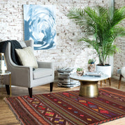 Traditional Flat Weave Kilim 5' 1" x 7' 8" - No. AL88919