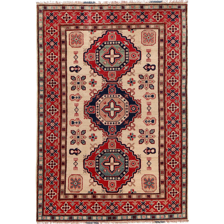 Hand Knotted Kazak Oriental Rug 4' 3" x 6' 2" - No. AL74323