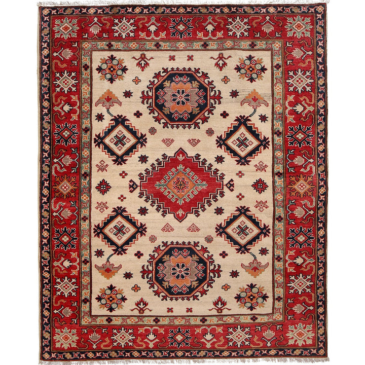 Handmade Kazak Area Rug 5' 1" x 6' 3" - No. AL74430