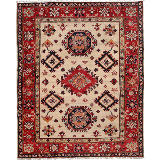 Handmade Kazak Area Rug 5' 1" x 6' 3" - No. AL74430