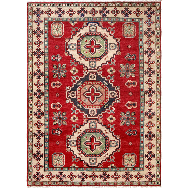 Hand knotted Kazak Carpet 4' 1" x 5' 10" - No. AL14859