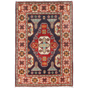 Hand Knotted Kazak Oriental Rug 3' 3" x 4' 11" - No. AL34699