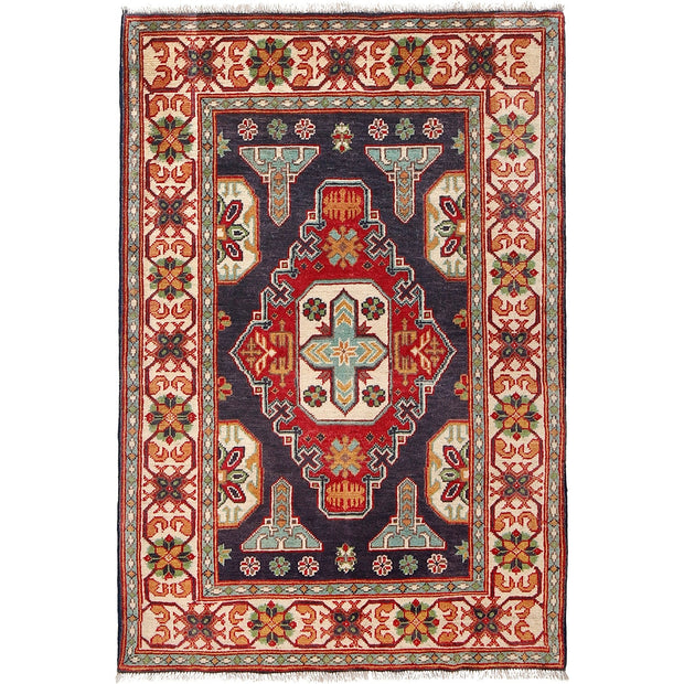Hand Knotted Kazak Oriental Rug 3' 3" x 4' 11" - No. AL34699