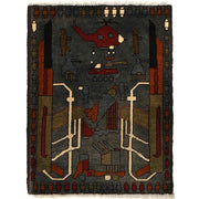 Handcrafted Afghan War Rug 2' 0" x 2' 9" - No. AL51443
