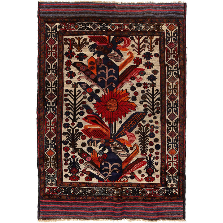 Handmade Barjista Kilim Rug 3' 10" x 6' 1" - No. AL57733