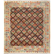 Handmade Turkish Design Wool Kilim 8' 7" x 9' 9" - No. AL23554