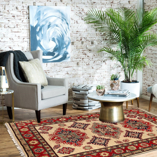 Hand knotted Kazak Rugs 3' 6" x 4' 6" - No. AL42834