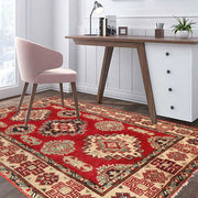 Red Color Kazak Rug 2' 9" x 3' 11" - No. AL50323