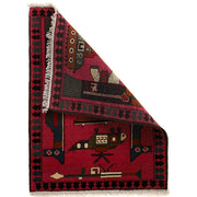 Handcrafted Afghan War Rug 2' 1" x 2' 10" - No. AL43041