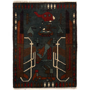 Gray War Rug 2' 0" x 2' 8" - No. AL73459