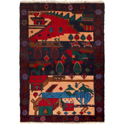 Handmade Picture Area Rug 3' 0" x 4' 2" - No. AL53165