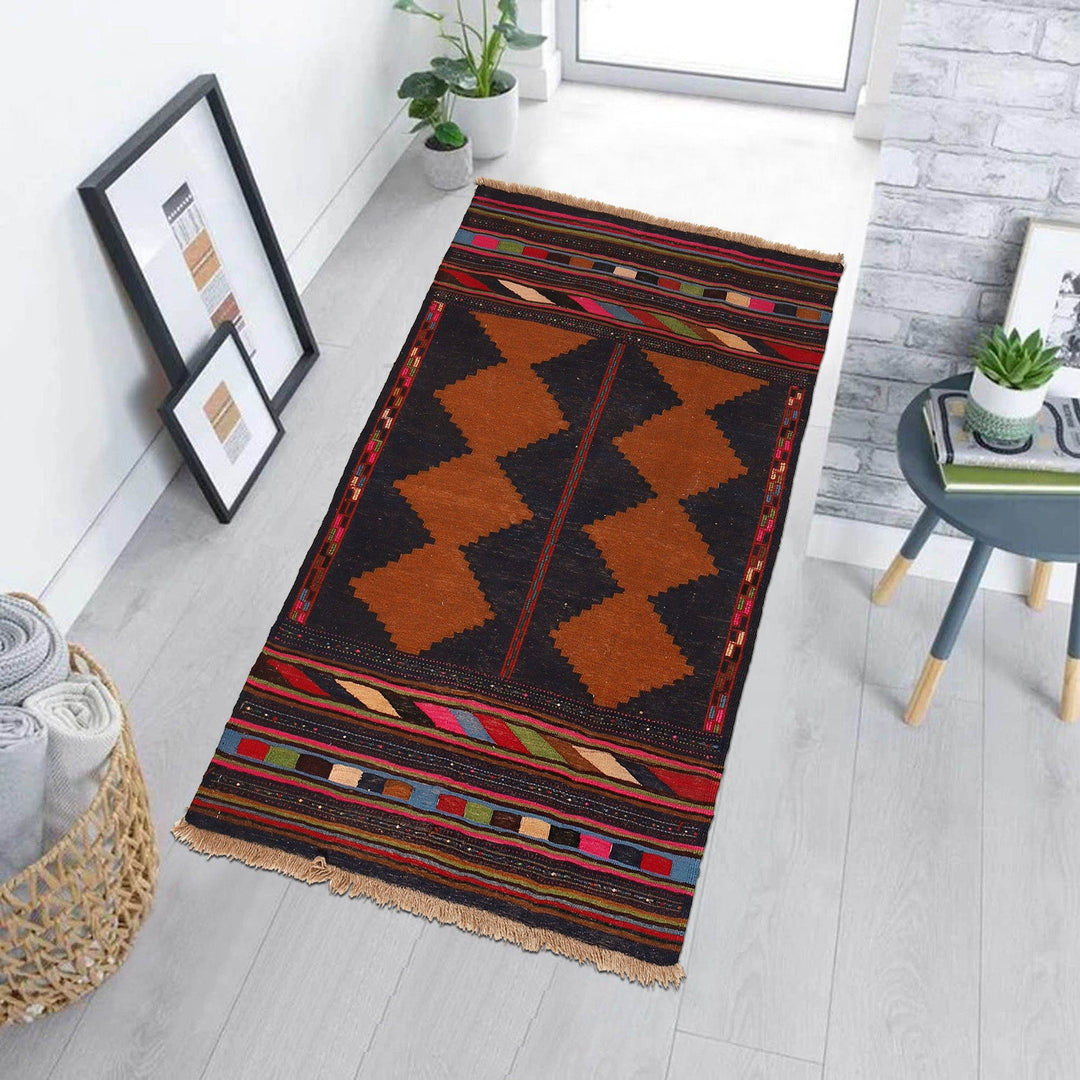 Handmade Table Sheet Kilim Runner 3' 1" x 5' 1" - No. AL74267