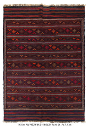 Afghan Laghari Kilim 4' 9" x 7' 1" - No. AL99650