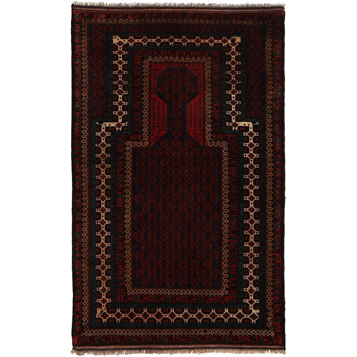 Red Color Prayer Rug 3' 1" x 5' 3" - No. AL62113