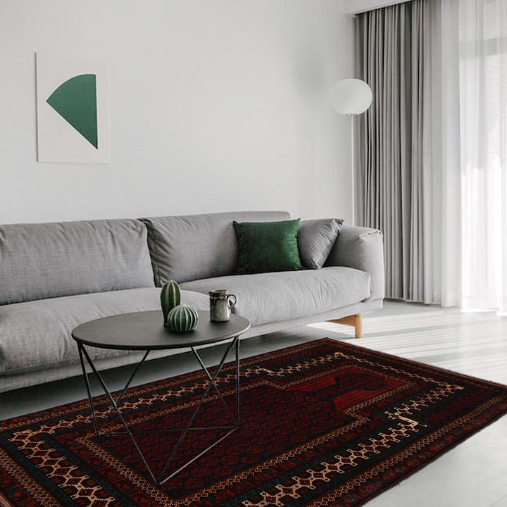 Red Color Prayer Rug 3' 1" x 5' 3" - No. AL62113