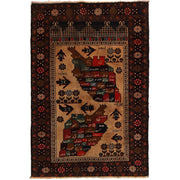 Baluch Small Size Rug 2' 11" x 4' 6" - No. AL13490