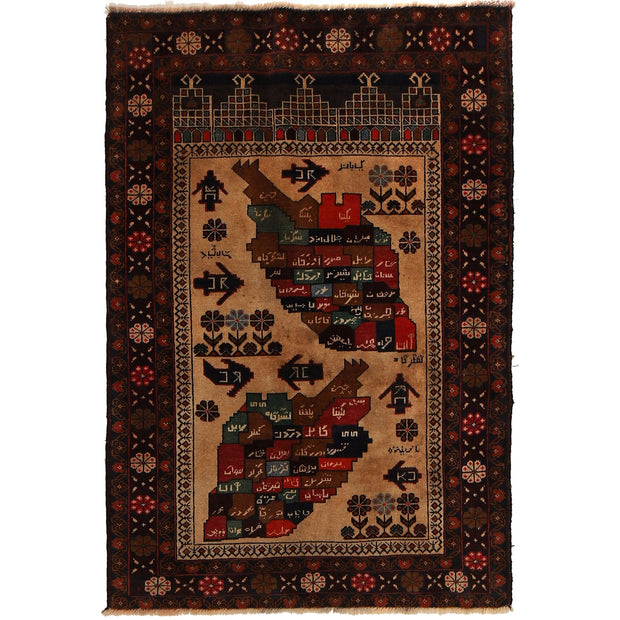 Baluch Small Size Rug 2' 11" x 4' 6" - No. AL13490