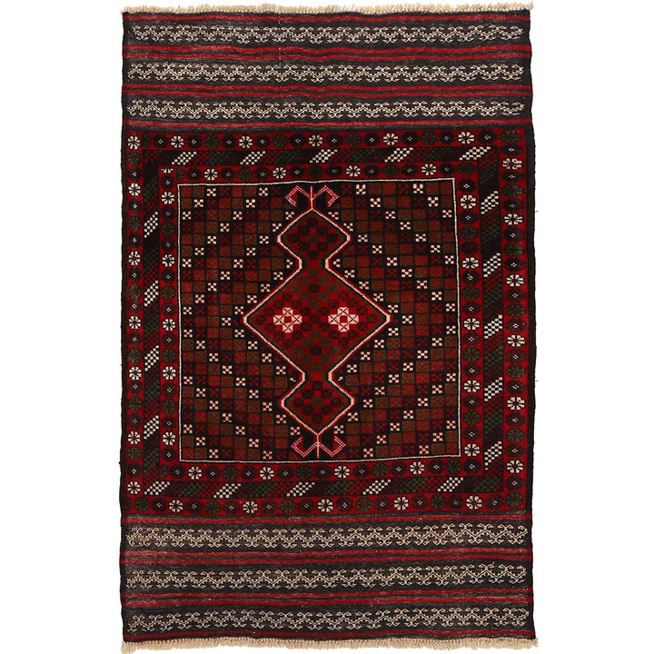 Brown Color Baluchi Rug 2' 11" x 4' 9" - No. AL80169