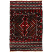 Brown Color Baluchi Rug 2' 11" x 4' 9" - No. AL80169