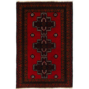 Red Color Baluchi Rug 3' 1" x 4' 9" - No. AL10591
