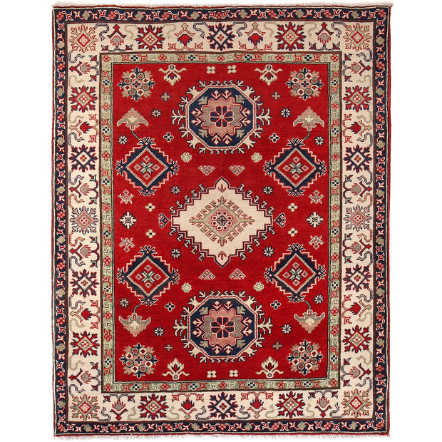 Hand knotted Kazak Carpet 5' 1" x 6' 7" - No. AL25308